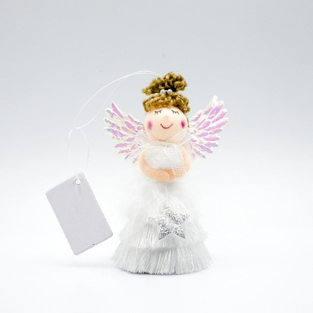 Plush Angel Christmas Ornament for Whimsical Decor