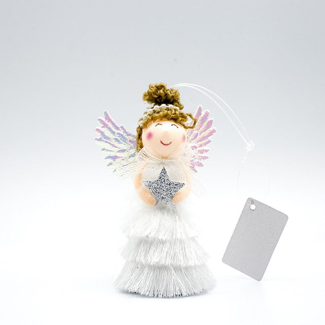 Plush Angel Christmas Ornament for Whimsical Decor