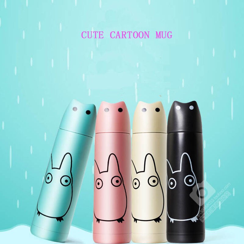 Totoro Cat Vacuum Thermos 500ml Stainless Travel Mug