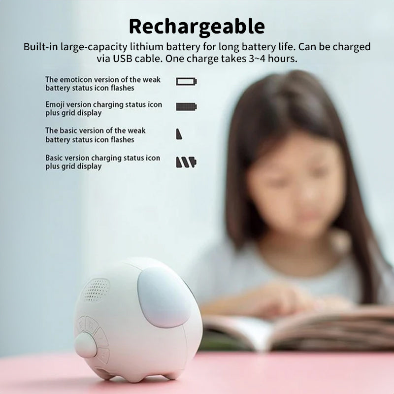Kids Digital Alarm Clock With Playful Light-Up Emotions