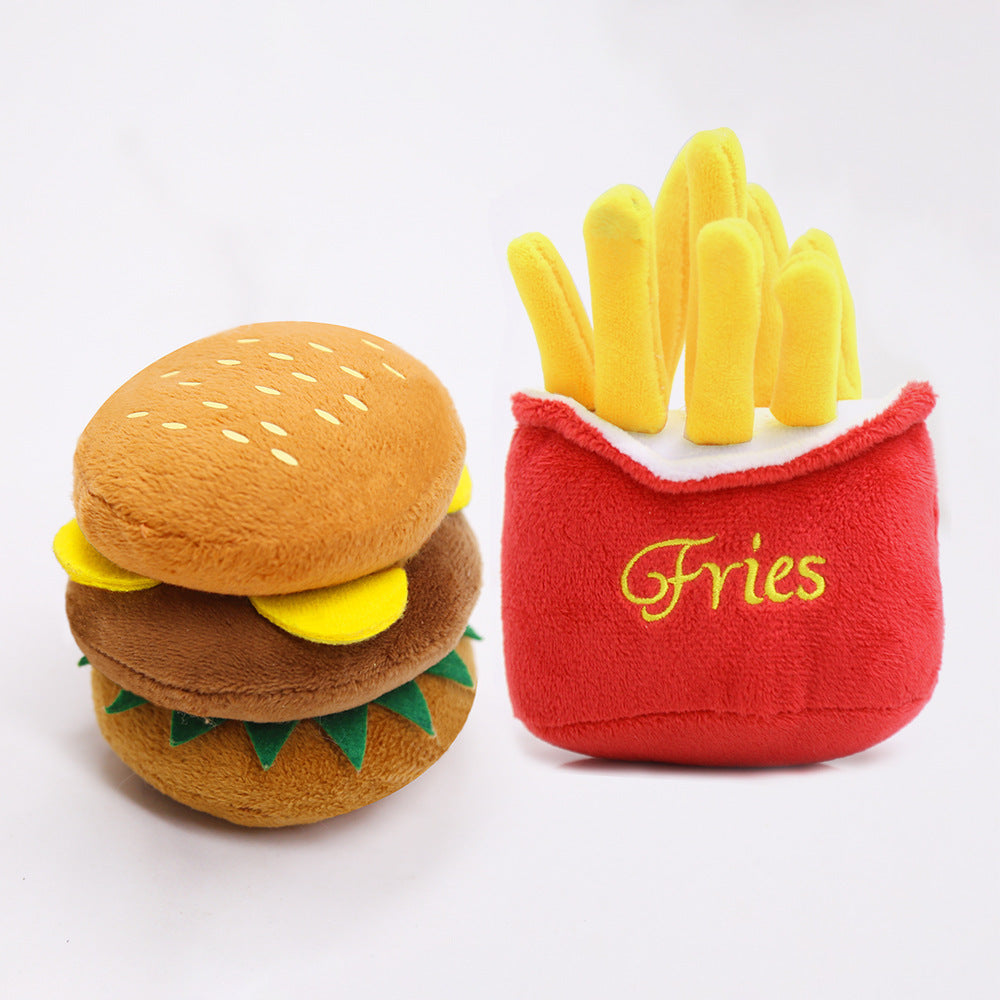 Plush Dog Toy Set for Indoor Play and Cozy Cuddles