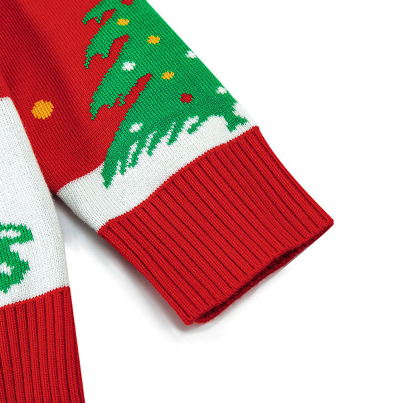 Children's Christmas Sweater with Cute Cartoon Knit