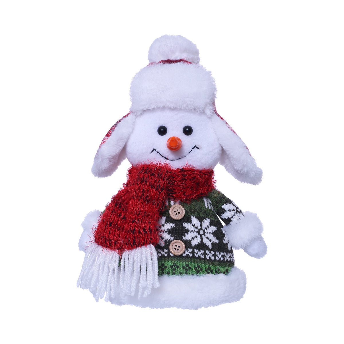 Plush Snowman Christmas Decoration for Festive Charm
