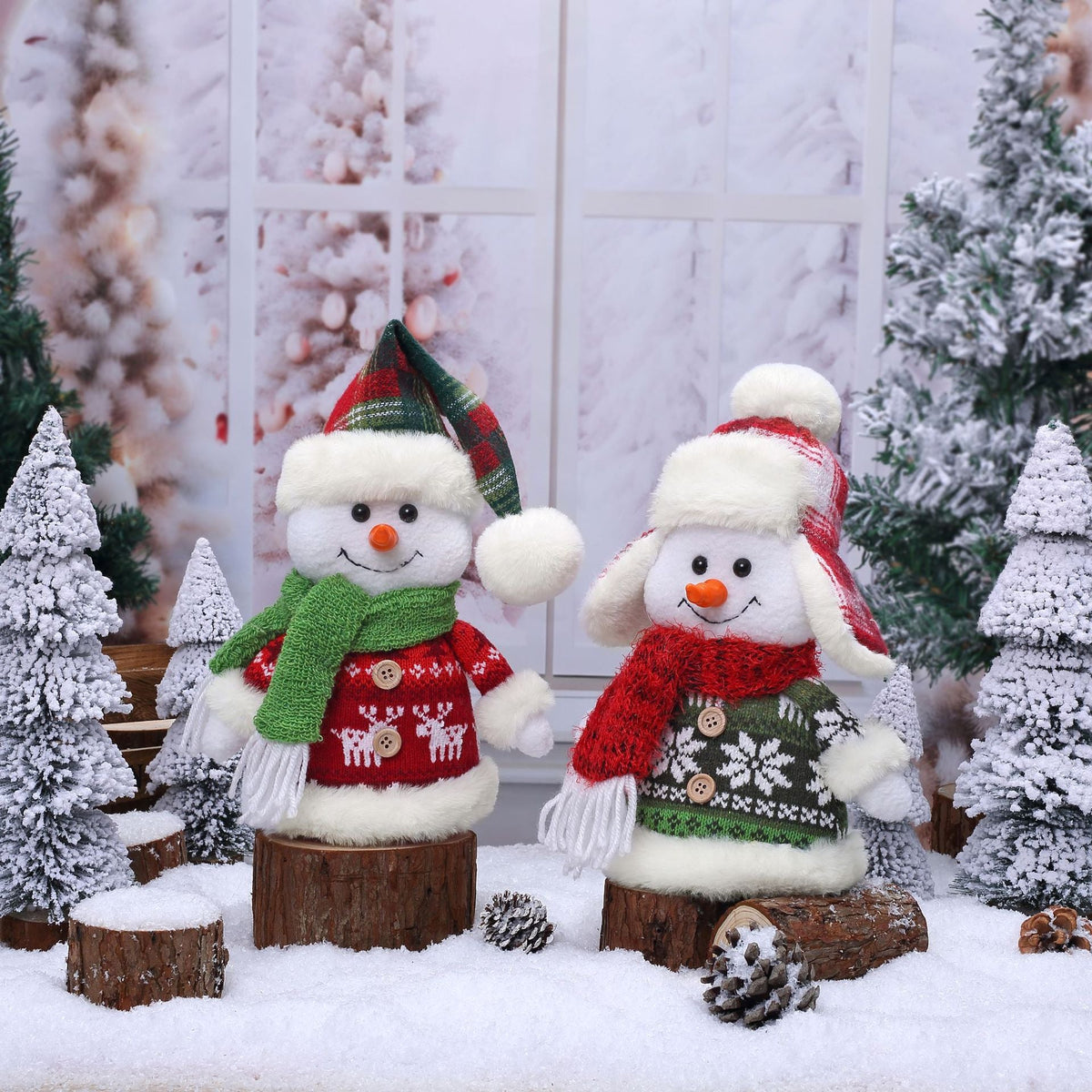 Plush Snowman Christmas Decoration for Festive Charm