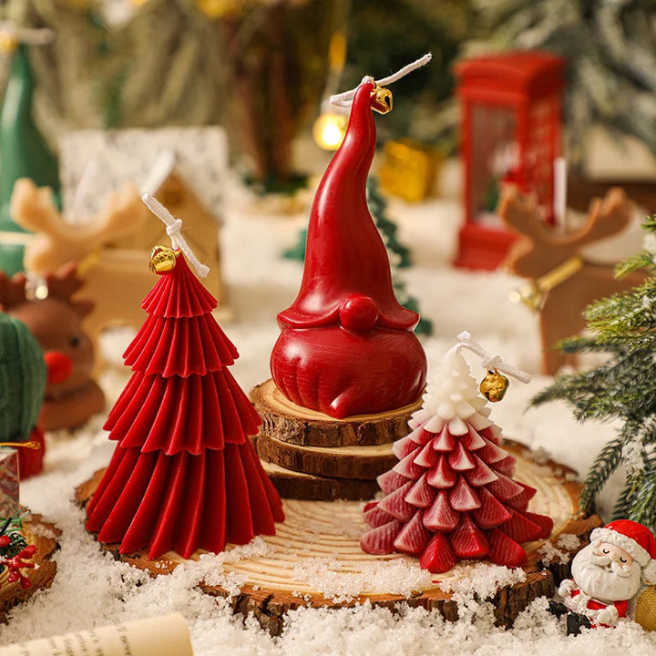 Cute Christmas Tree Candles for Festive Holiday Decor
