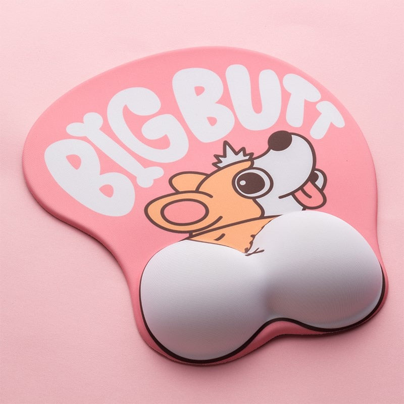 Corgi Mouse Pad with Gel Wrist Rest for Desk Comfort