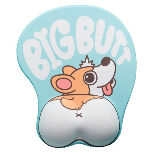 Corgi Mouse Pad with Gel Wrist Rest for Desk Comfort