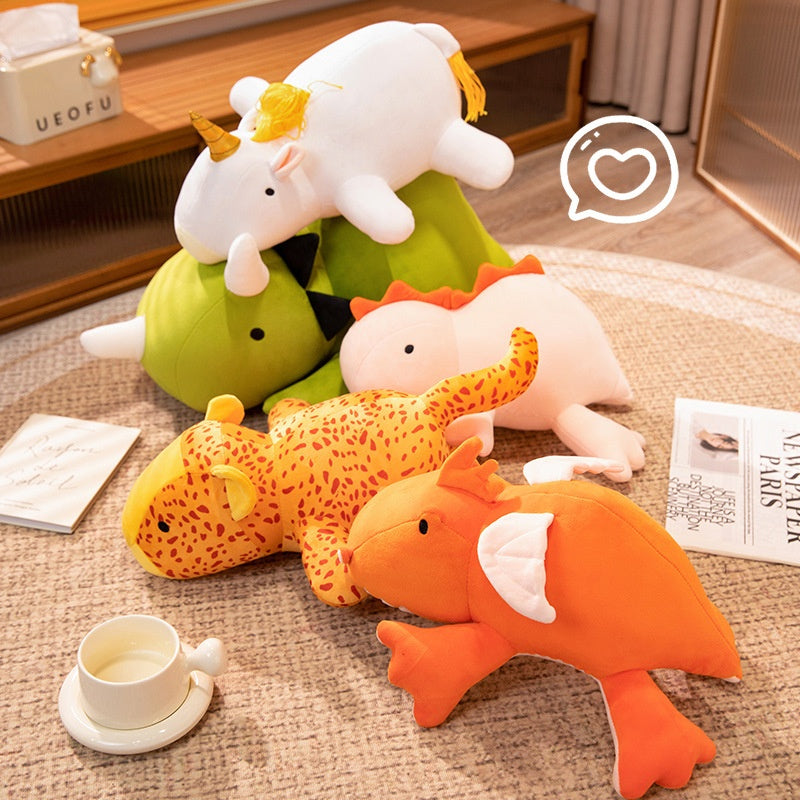 Stackable Dinosaur & Unicorn Plush Toy Set for Cozy Decor
