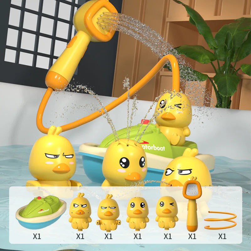 Electric Duck Bath Toys for Interactive Water Fun Set