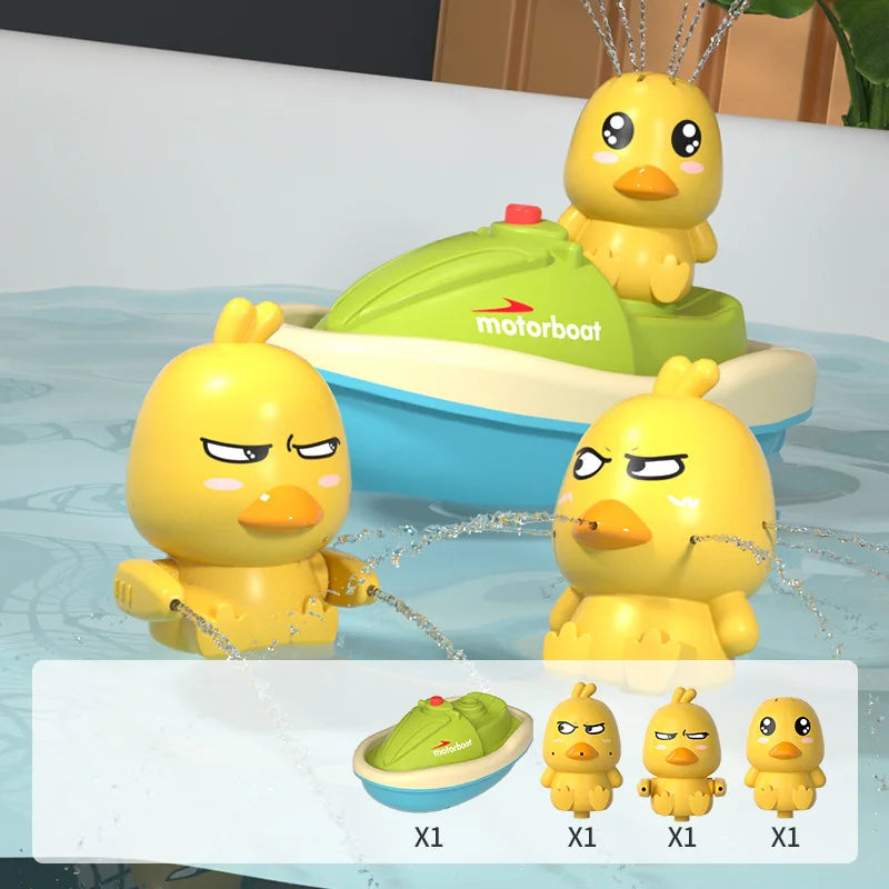 Electric Duck Bath Toys for Interactive Water Fun Set