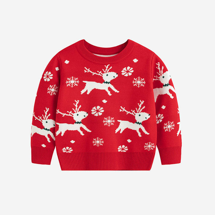 Girls' Christmas Knitted Sweater for Cozy Holiday Style
