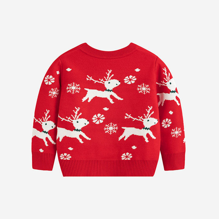 Girls' Christmas Knitted Sweater for Cozy Holiday Style