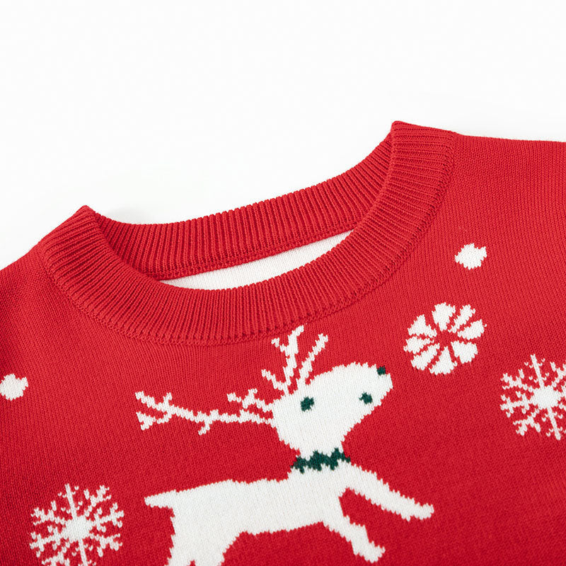 Girls' Christmas Knitted Sweater for Cozy Holiday Style