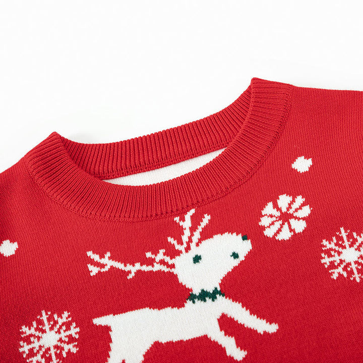 Girls' Christmas Knitted Sweater for Cozy Holiday Style