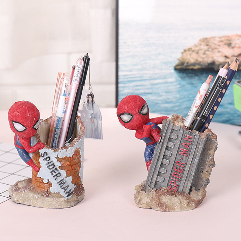 Spider-Man Pen Holder Desk Ornament for Marvel Fans