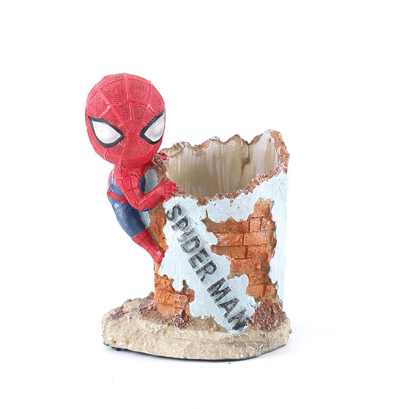 Spider-Man Pen Holder Desk Ornament for Marvel Fans