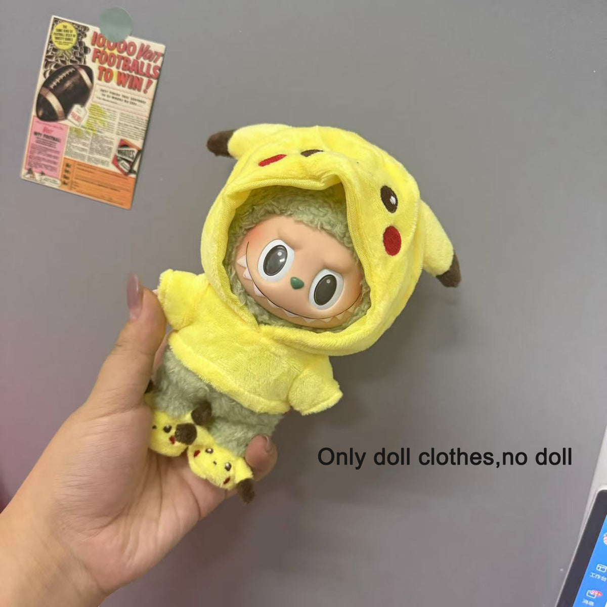 17cm Doll Clothes Pikachu-Inspired Outfit Set With Shoes