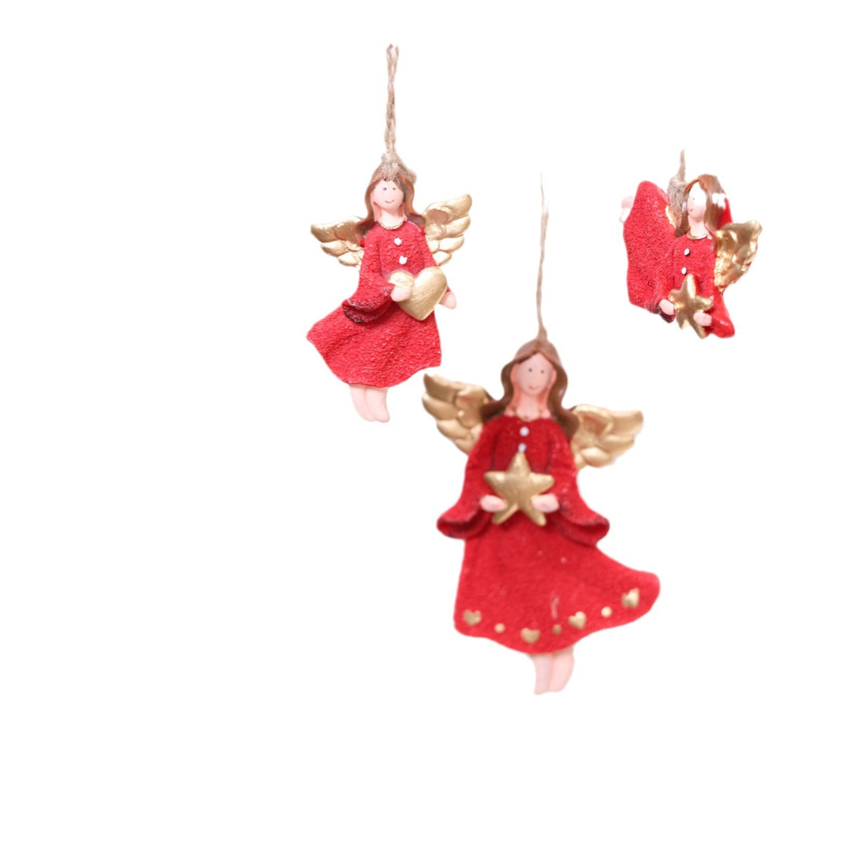 Red Angel Christmas Ornament For Festive Tree Charm