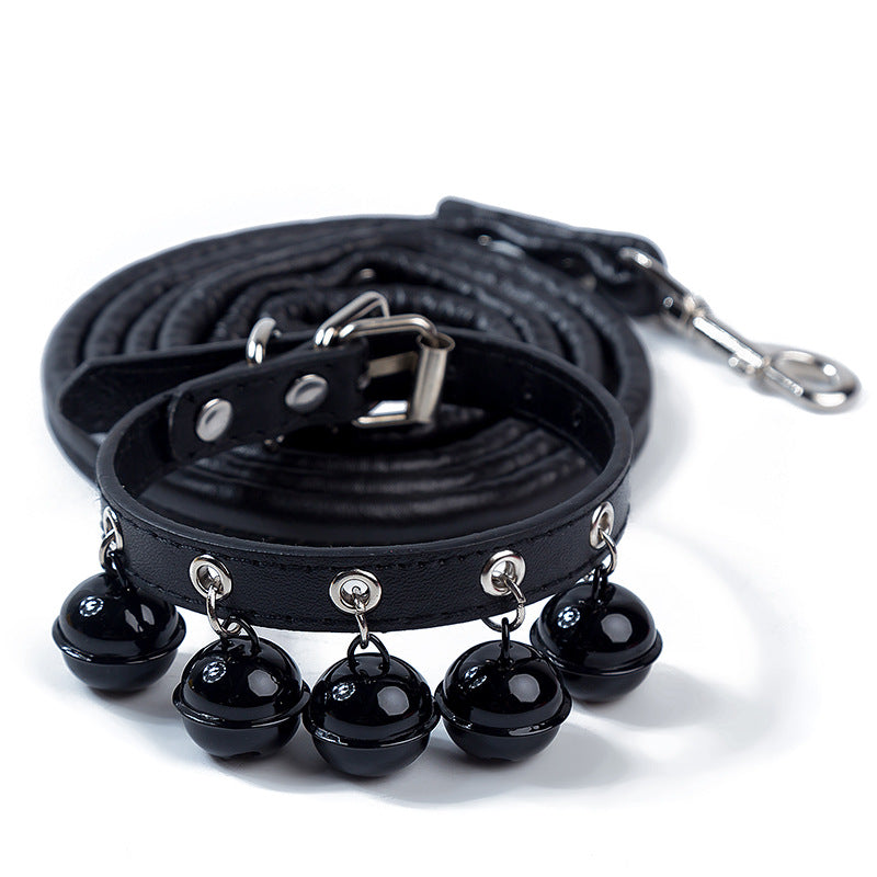 Cat Bell Collar and Leash Set for Colorful Pet Walks