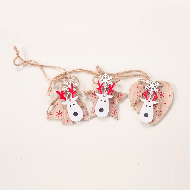 Wooden Christmas Tree Ornaments for Cozy Rustic Cheer