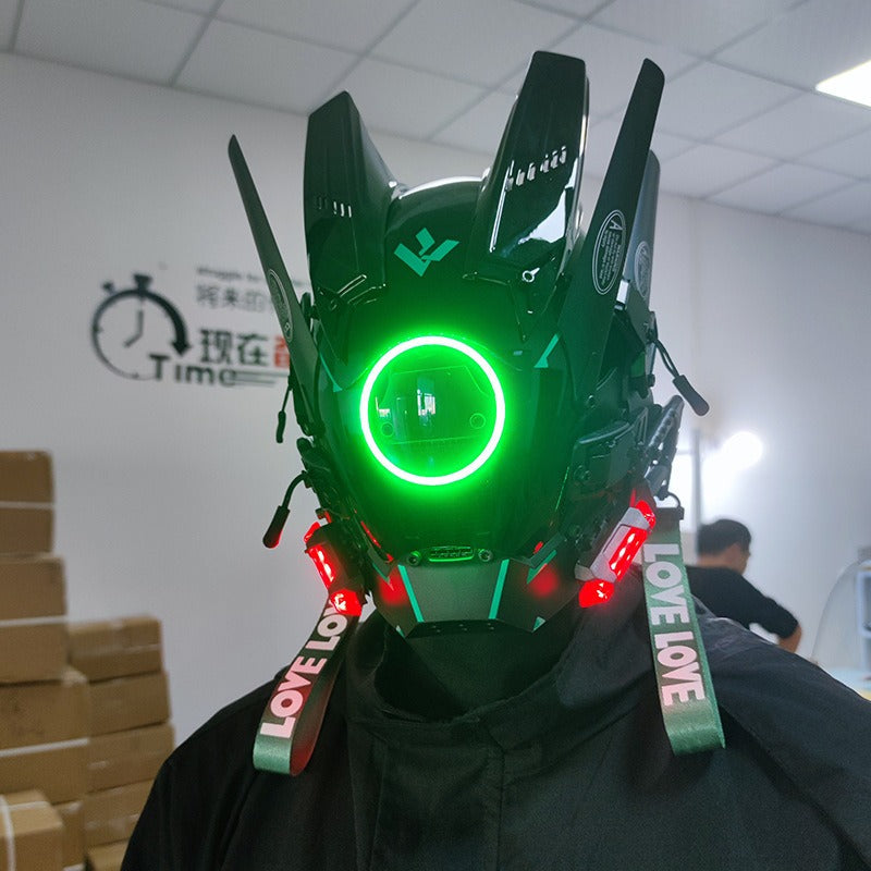 LED Cyberpunk Mask for Festivals & Futuristic Cosplay