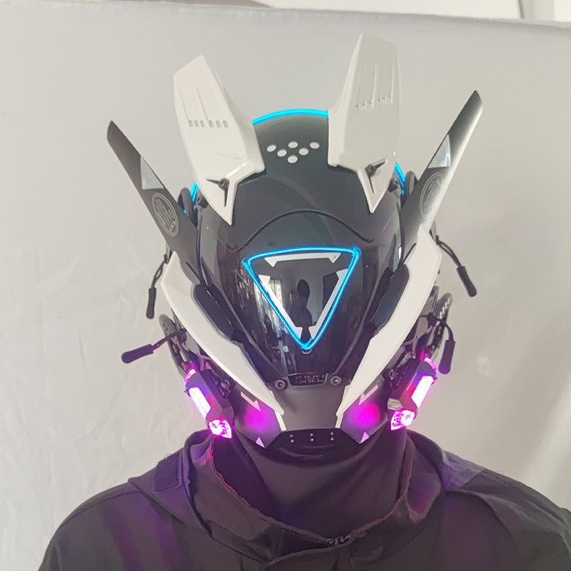 LED Cyberpunk Mask for Festivals & Futuristic Cosplay