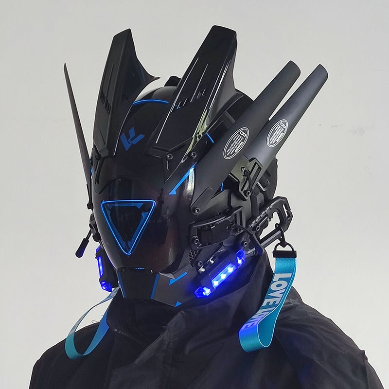 LED Cyberpunk Mask for Festivals & Futuristic Cosplay