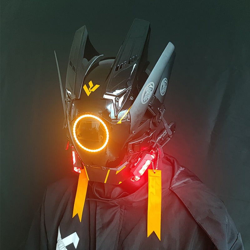 LED Cyberpunk Mask for Festivals & Futuristic Cosplay