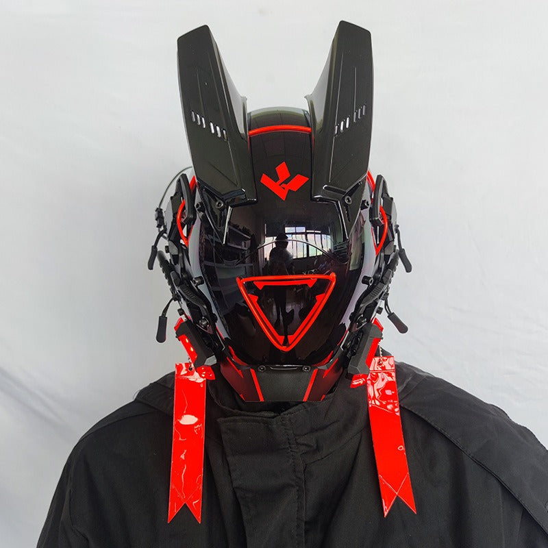 LED Cyberpunk Mask for Festivals & Futuristic Cosplay