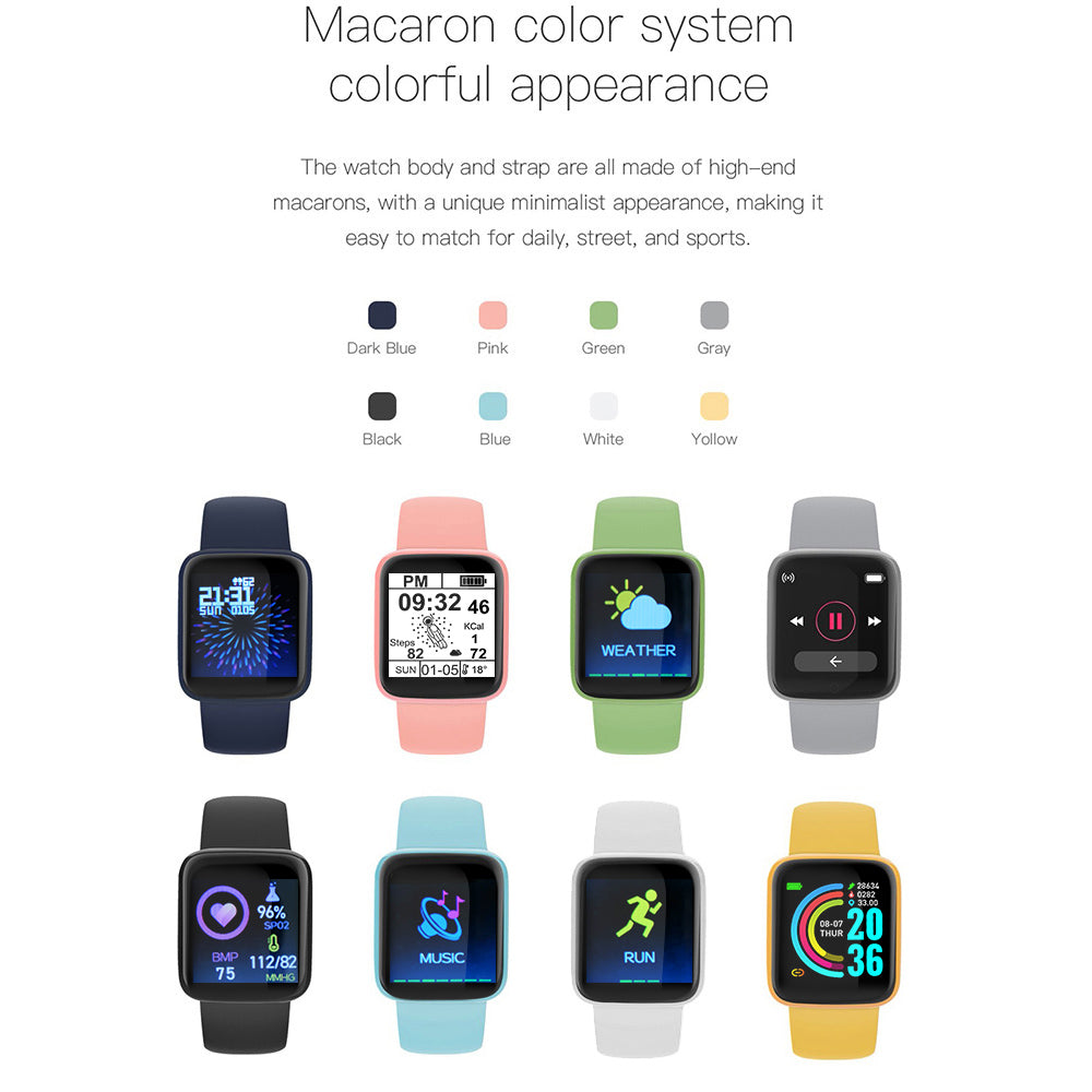 1.44-Inch Smart Bracelet for Steps, Calories & Heart Rate