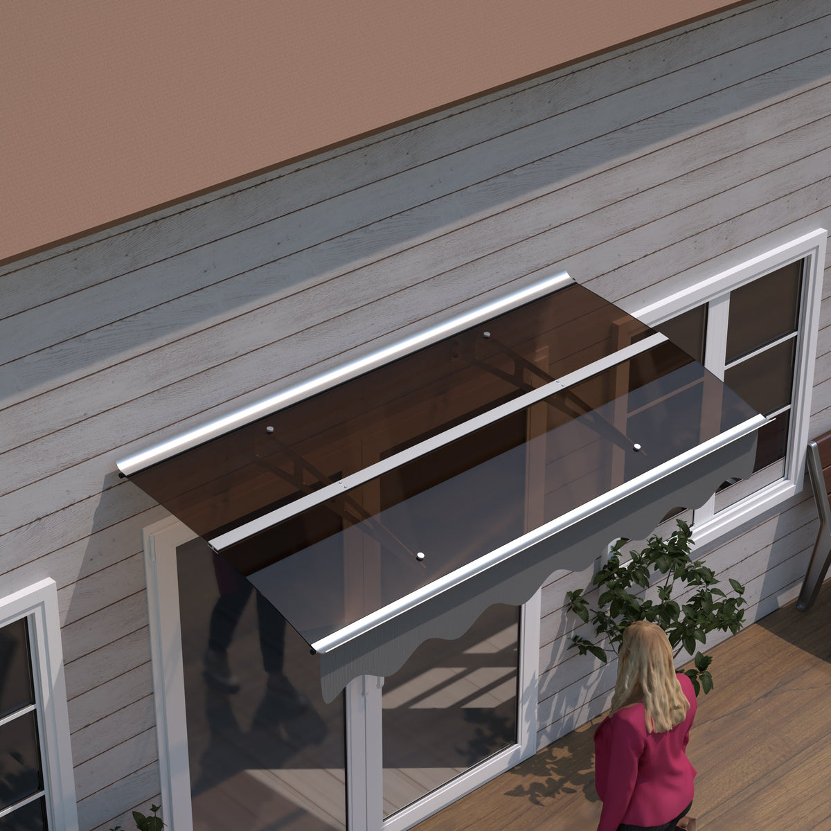 Door & Window Awning Canopy in Solid Polycarbonate