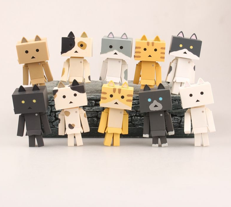 Danbo Cat Figures 10-Piece Anime Collector Gift Set