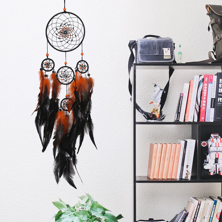 Five-Ring Dream Catcher Wall Decor for Bohemian Style