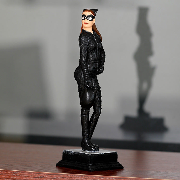 Catwoman Figurine | Handcrafted Black Resin Display