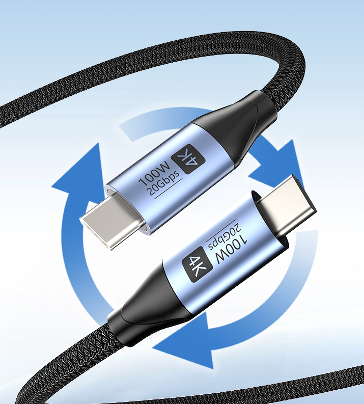 USB-C Cable 100W Fast Charge, 20Gbps Data & 4K Video