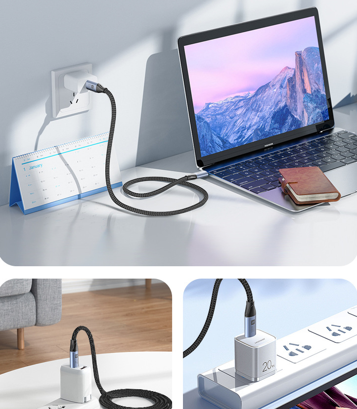 USB-C Cable 100W Fast Charge, 20Gbps Data & 4K Video