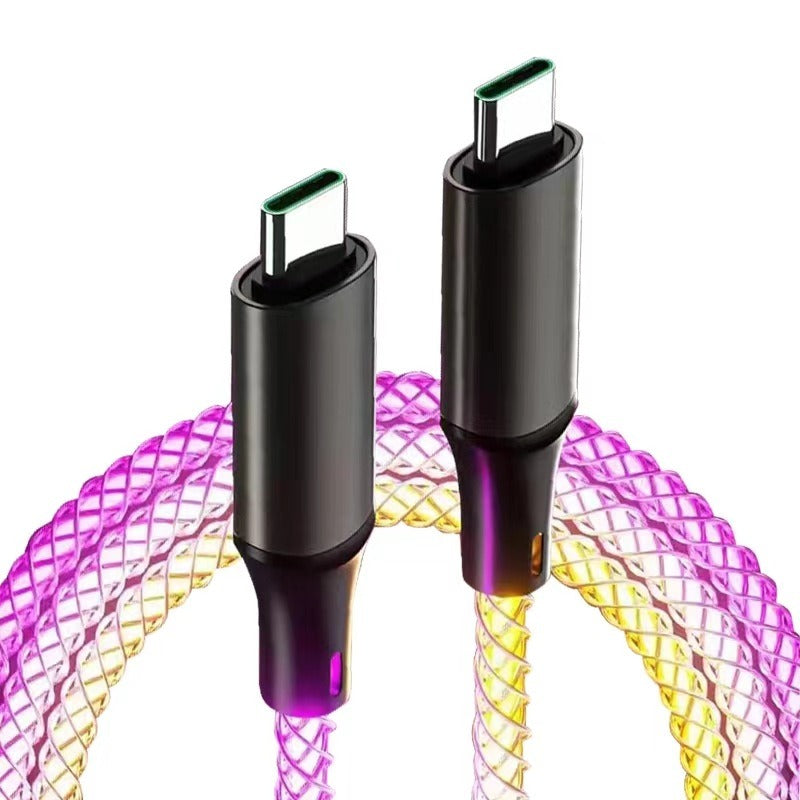 Light-Up Charging Cable: 27W Fast Charge, Breathing LED