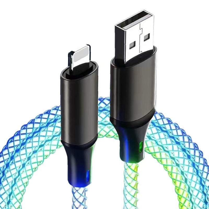 Light-Up Charging Cable: 27W Fast Charge, Breathing LED