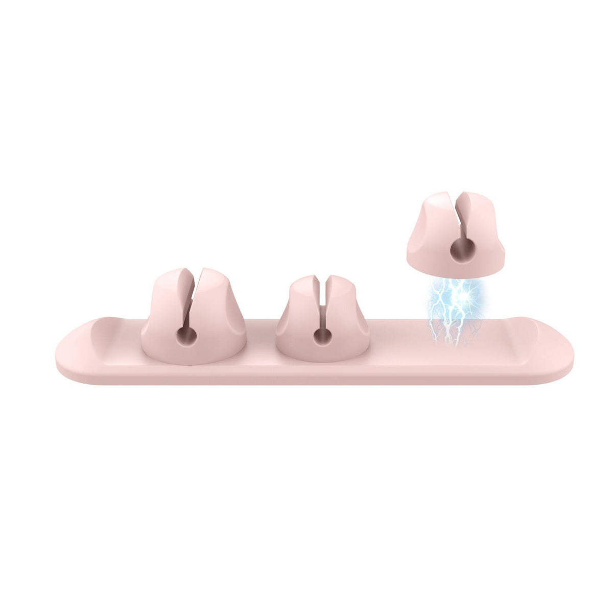 Silicone Desk Cable Organizer Clips, 10 Pack Color-Coded