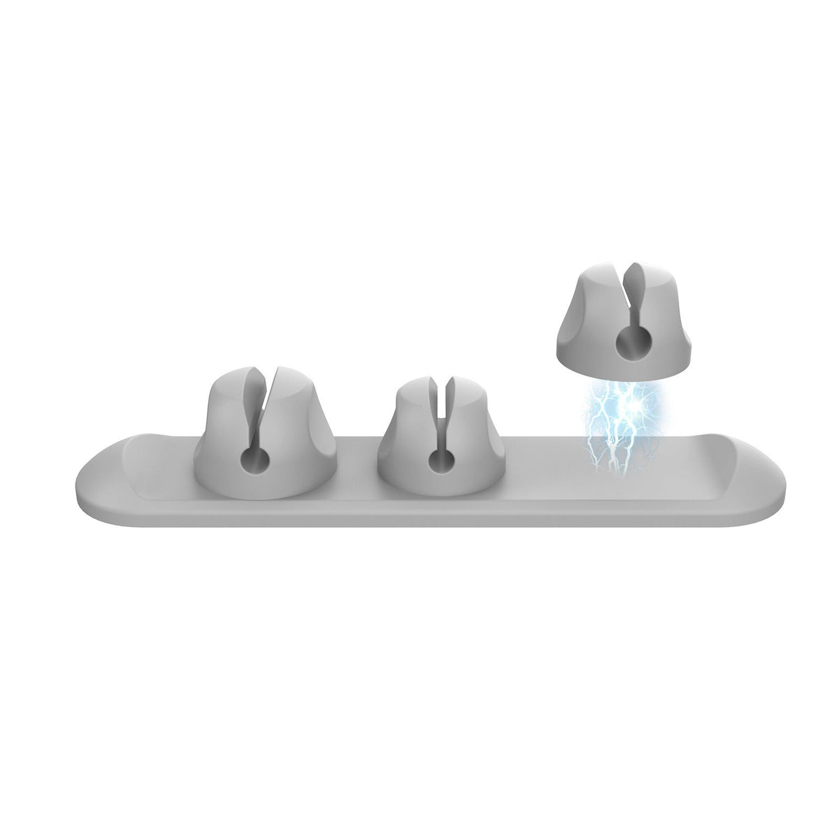 Silicone Desk Cable Organizer Clips, 10 Pack Color-Coded