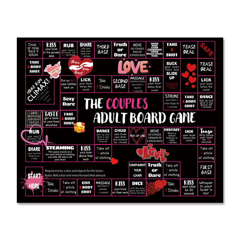 Date Night Chessboard Drinking Game for Couples & Friends