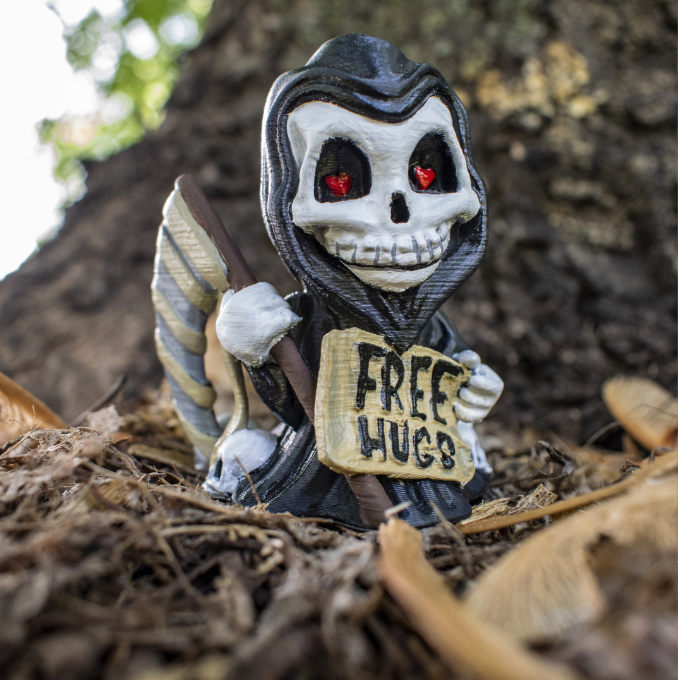 Grim Reaper Figurine With Free Hugs Gothic Home Decor