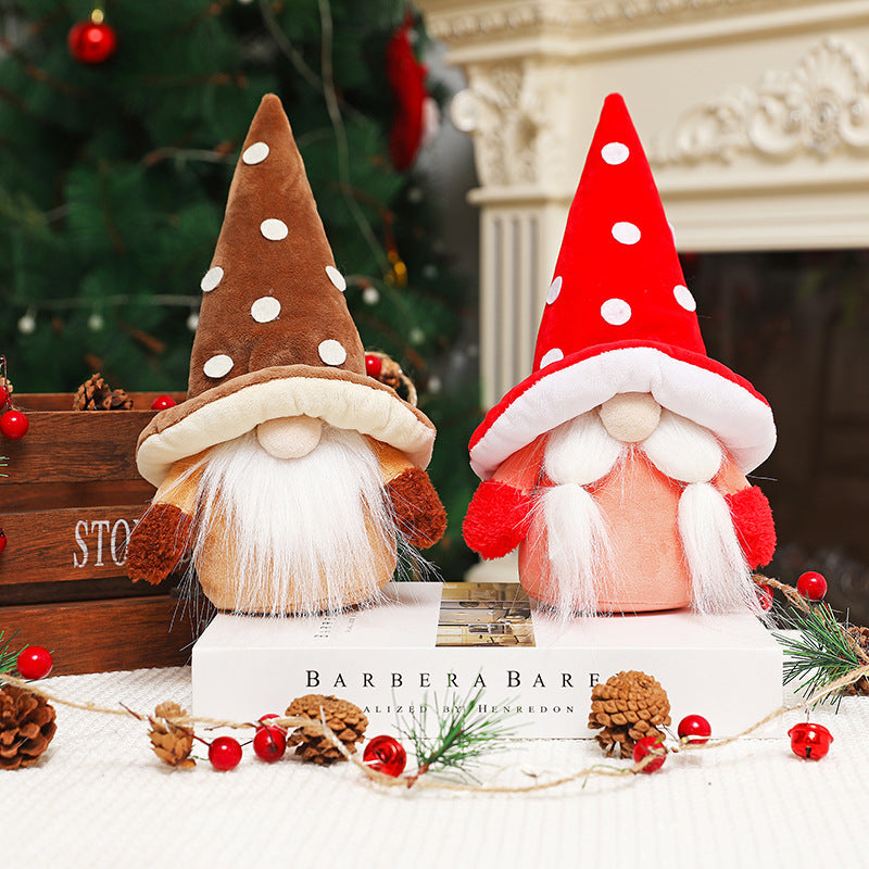 Christmas Gnome Decorations – Cozy Velvet Mantel Pair