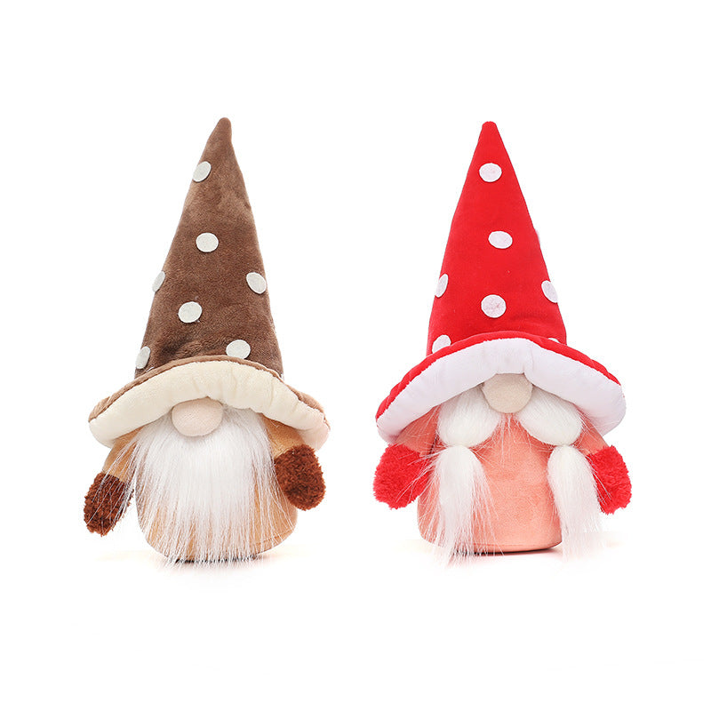 Christmas Gnome Decorations – Cozy Velvet Mantel Pair