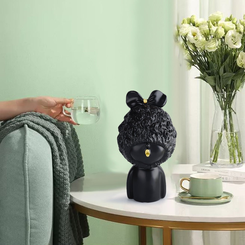 Ceramic Lamb Figurine Decor for Playful Study Spaces