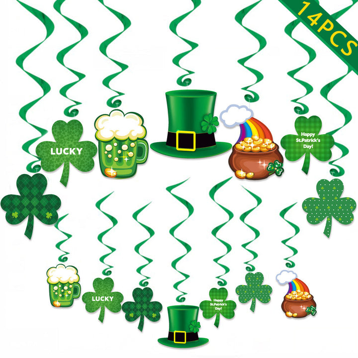 St. Patrick's Day Decoration Set With Shamrock Banner
