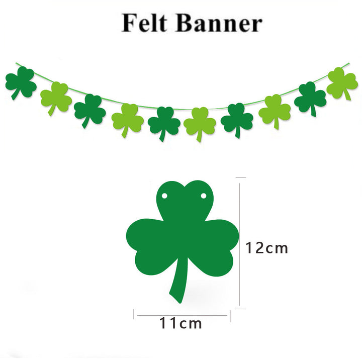 St. Patrick's Day Decoration Set With Shamrock Banner