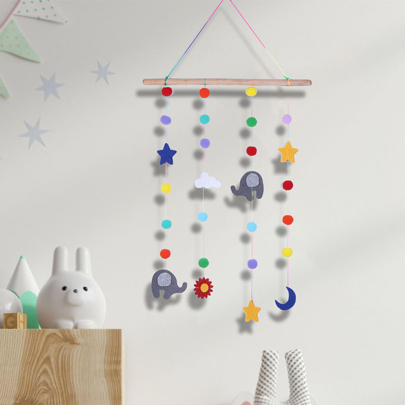 Rainbow Star Wall Hanging Decor for Children's Rooms