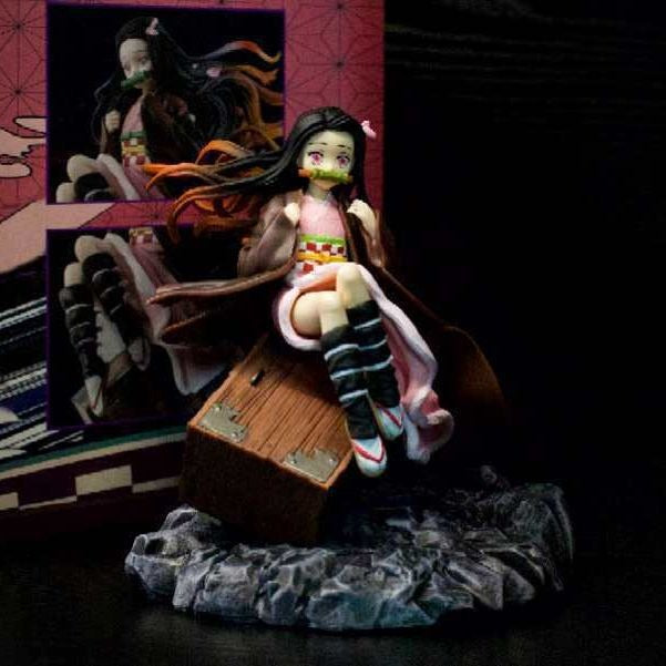 Anime Character Figurine With Dramatic Diorama Display