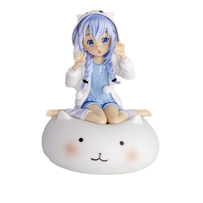 Anime Rabbit Base Collectible Figure for Pastel Displays